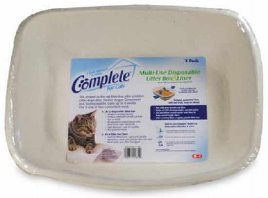 Complete W-00003-1 Multi-Use Disposable Litter Box & Liner, 3-Pack
