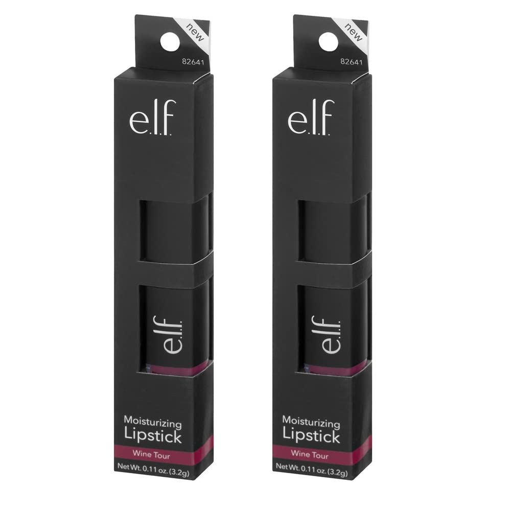 Pack of 2 e.l.f. Moisturizing Lipstick, Wine Tour 82641