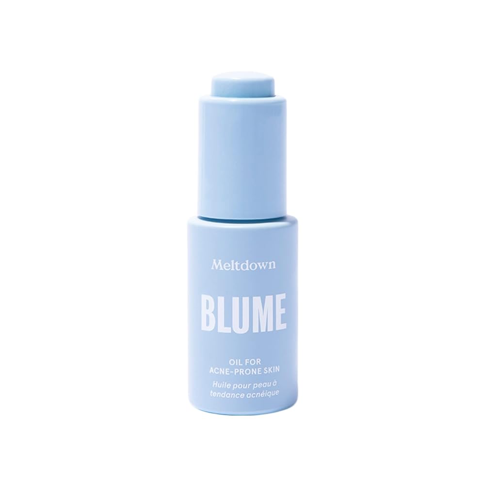 Blume Meltdown Acne Oil - Acne Treatment for Face - Facial Oil with Black Cumin + Blue Tansy + Rosehip Oil - Skin Care for Acne Prone Skin with Blue Tansy (1oz)