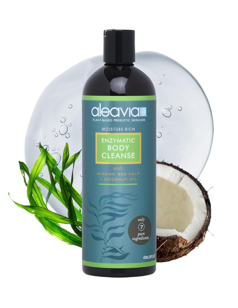 Aleavia Enzymatic Body Cleanse Ð Fragrance-Free Organic & All-Natural Prebiotic, Vegan Body Wash Ð Sulfate-Free Body Cleanser Ð 16 Oz.