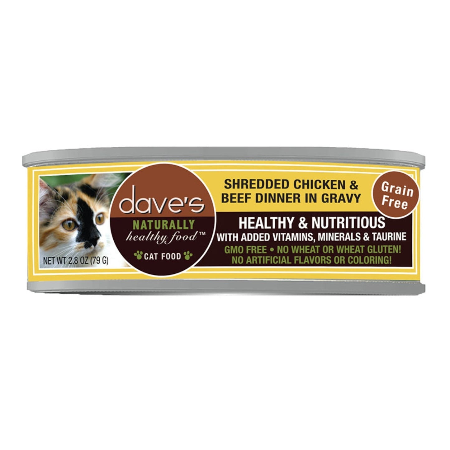 Dave's Cat Grain Free Shredded Chicken N Beef 2,8oz, (Case Of 24)