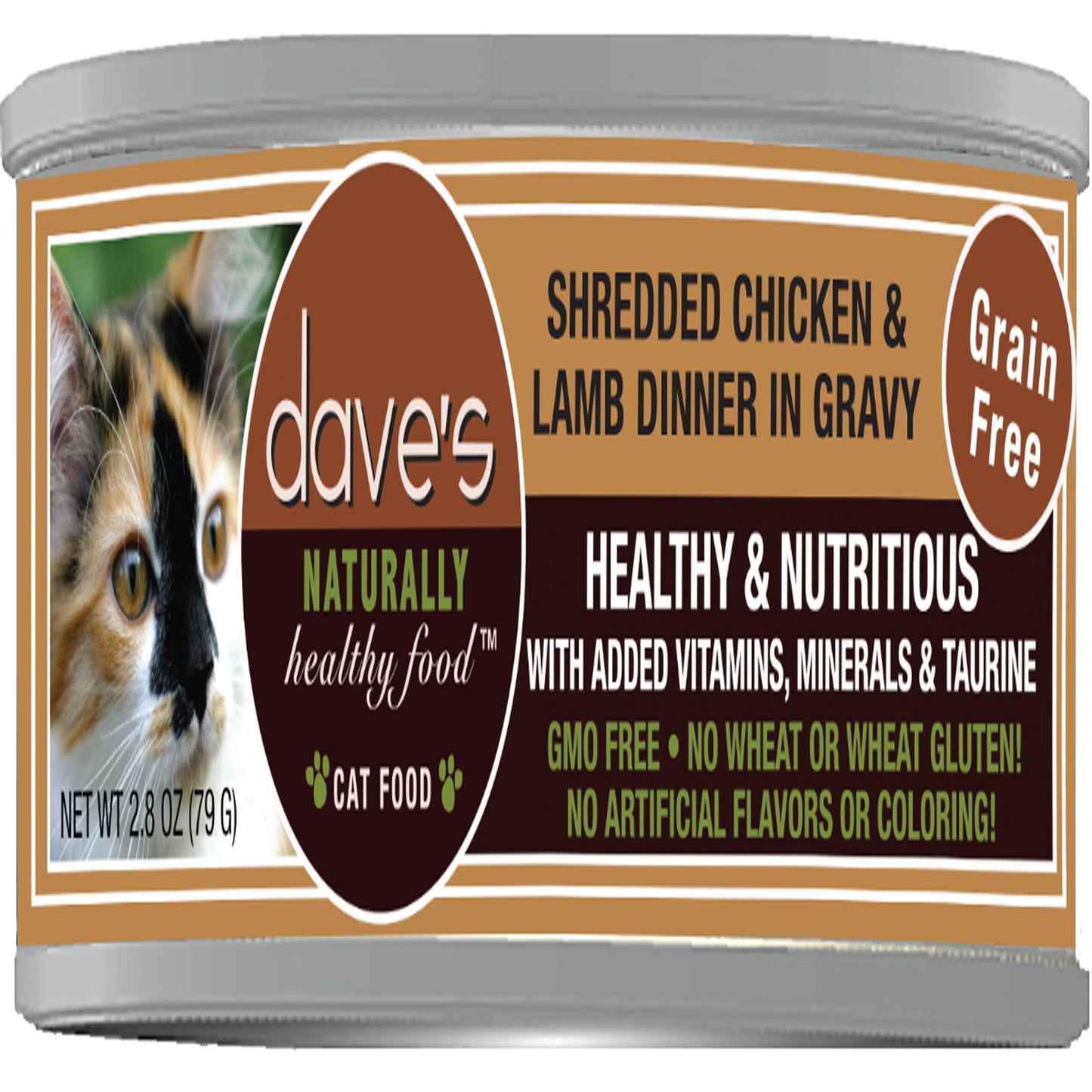 Dave's Cat Grain Free Shredded Chicken N Lamb 2.8oz. (Case Of 24)