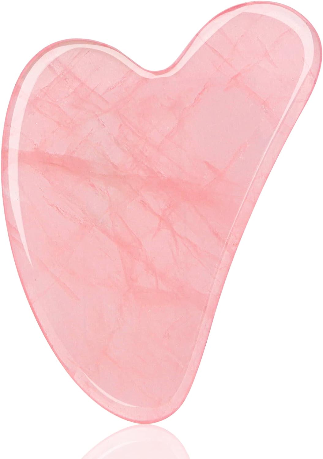 Ecoswer Gua Sha Facial Tool,Guasha Tool for Face,Facial and Body Massager,Natural Stones Rose Quartz,Scraping and SPA Acupuncture Therapy to Lift,Decrease Puffiness and Tighten.(Pink)