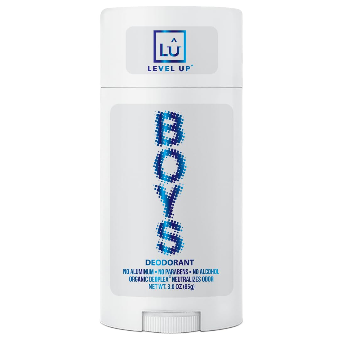 Level Up Boys Deodorant: Aluminum-Free, Alcohol-Free, Paraben-Free, 24 Hr Odor Protection, Clean Fresh Scent, Kids & Tweens, Made in the USA