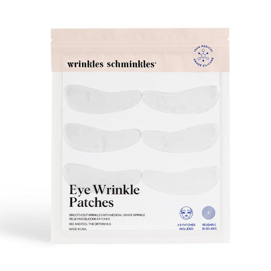 Wrinkles Schminkles Under Eye Wrinkle Patches | Smooth Eye Wrinkles, Crows Feet & Dark Circles Overnight | 3 Pairs Reusable Medical Grade Silicone Patches