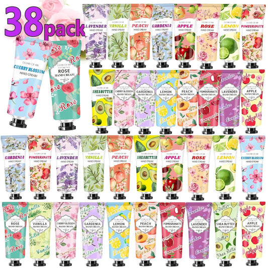 38 Pack Hand Cream for Women Gifts ,Travel Size Lotion Valentine's Day Gifts Birthday Gifts for Women,Moisturizing Hand Lotion for Dry Cracked Hands,Small Appreciation Gifts Bulk Gifts for Women