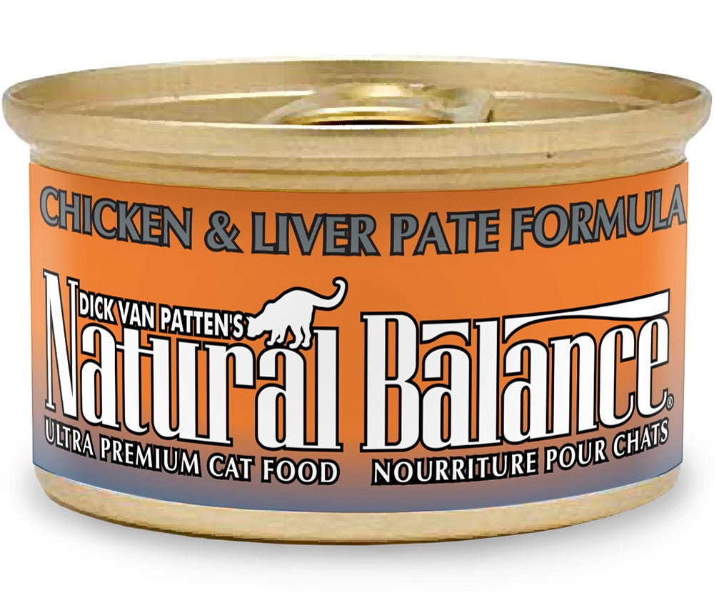 Natural Balance Pet Foods Chicken and Liver Pate Formula Canned Cat Wet Food 3 oz 24 Pack