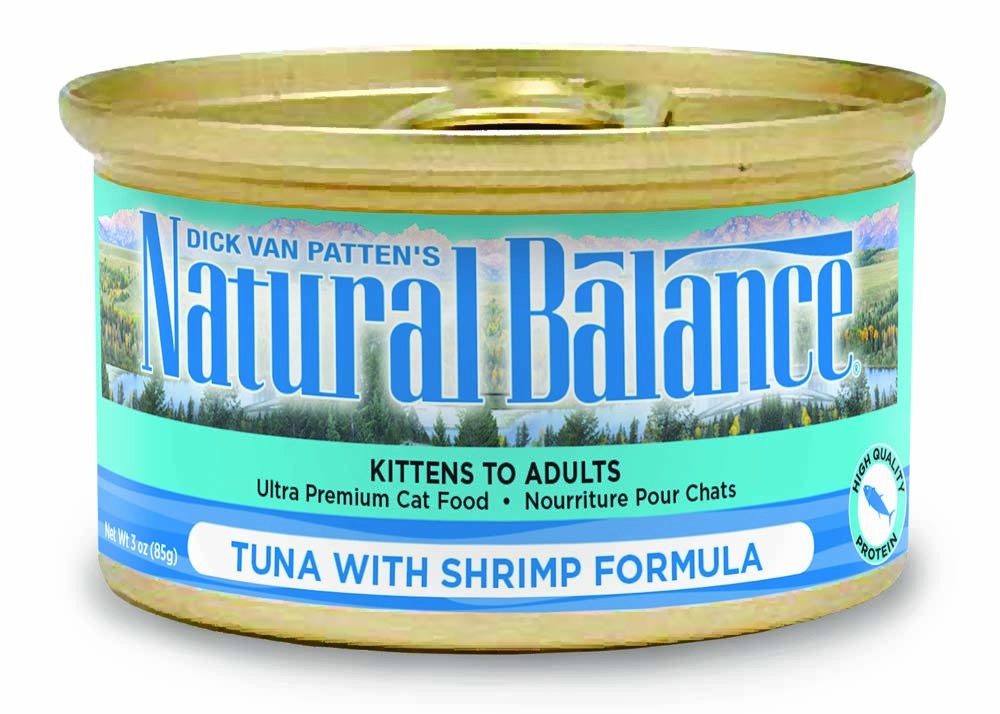 Natural Balance Pet Foods Tuna with Shrimp Formula Canned Cat Wet Food 5.5 oz 24 Pack