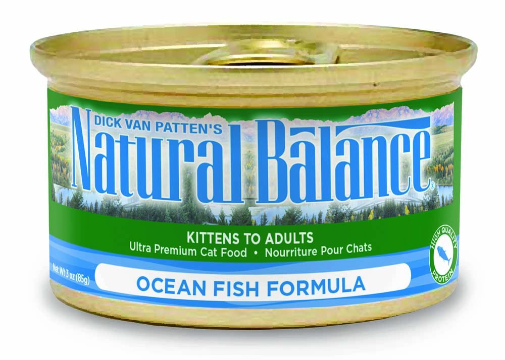 Natural Balance Pet Foods Ocean Fish Formula Canned Cat Wet Food 5.5 oz 24 Pack