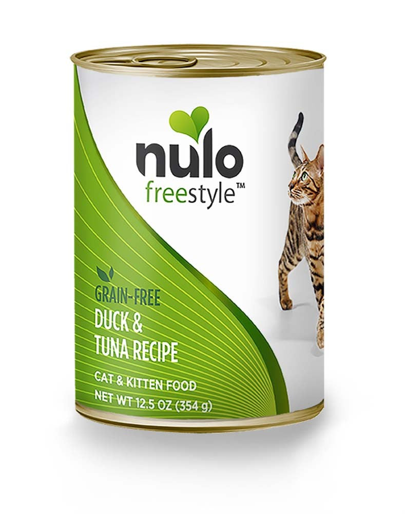Nulo Grain Free Duck and Tuna Recipe Canned Cat Wet Food 12.5 oz 12 Pack