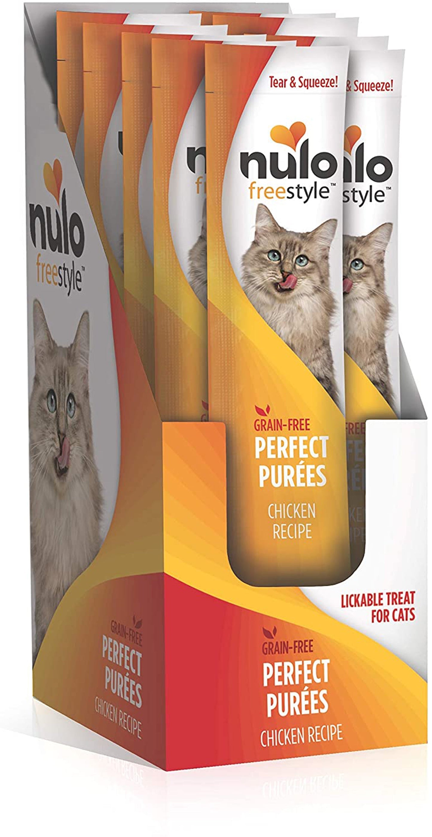 Nulo Perfect Purees Grain-Free Chicken and Salmon Recipe Food Topper 0.5 oz 48 Pack