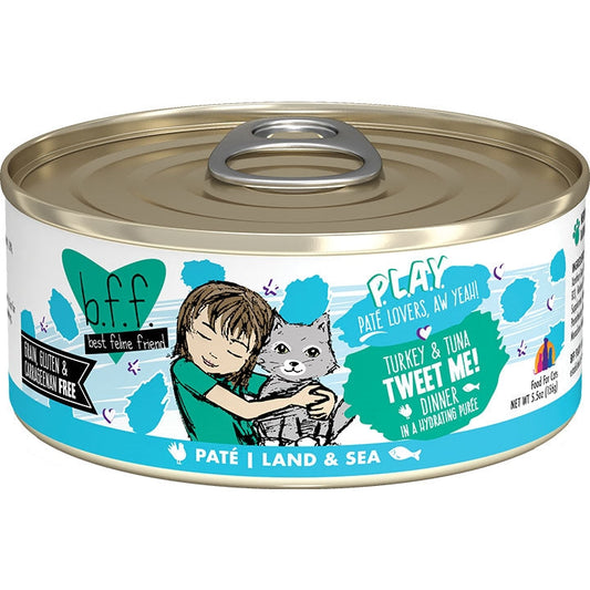 BFF Cat Play Turkey and Tuna Tweet Me! Dinner 5.5oz. (Case Of 8)