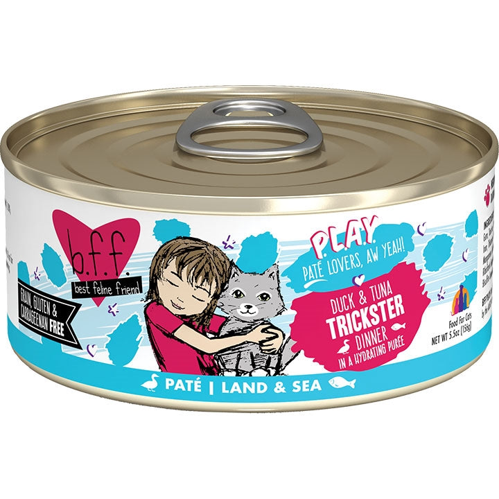 BFF Cat Play Duck and Tuna Trickster Duck and Tuna Dinner 5.5oz. (Case Of 8)