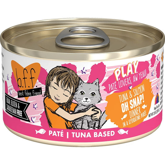 BFF Cat Play Tuna and Salmon Oh Snap! Dinner 2.8oz. (Case Of 12)