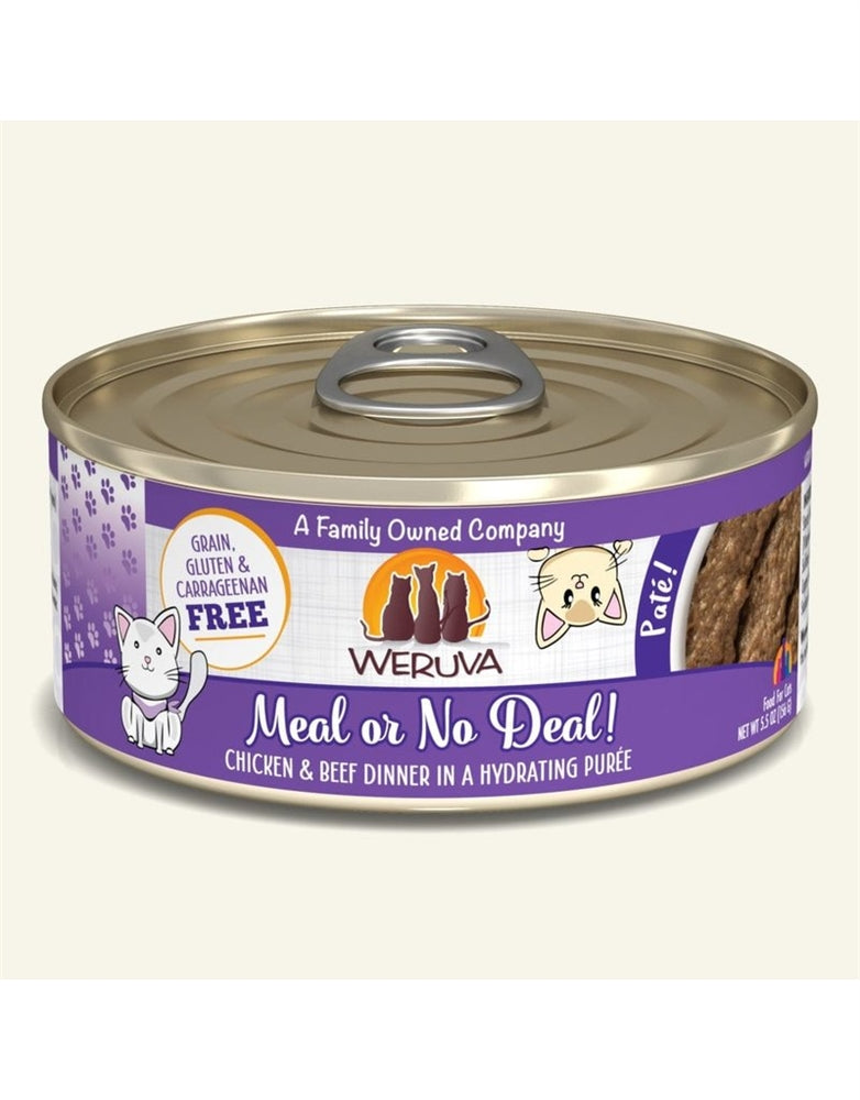Weruva Cat Pate Meal or No Deal! Chicken and Beef Dinner 5.5oz. (Case Of 8)