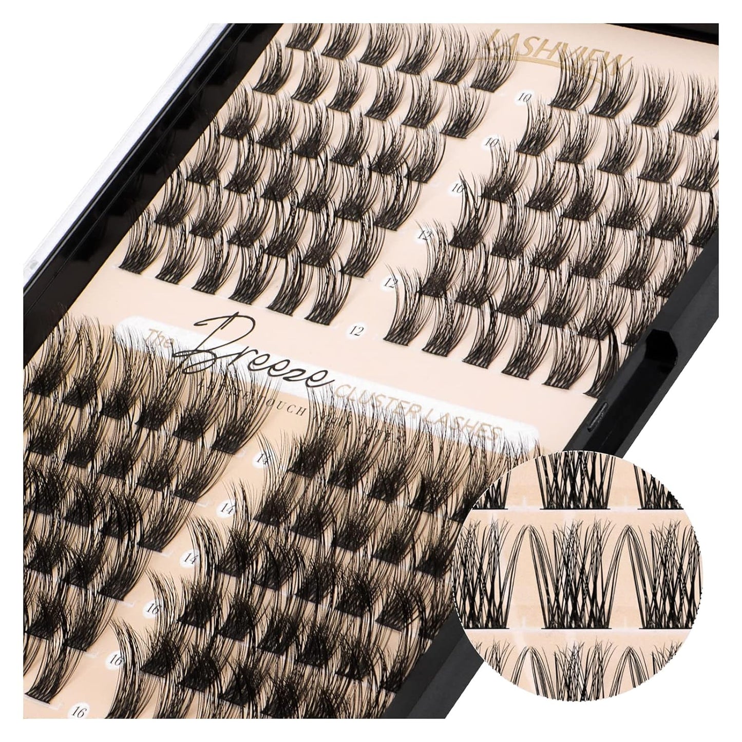 ________________ Lash Clusters, 144 Pcs Cluster Lashes, DIY Cluster Eyelash Extensions Mega Volume Reusable Individual Lashes Cluster Volume Look Super Thin Band & Soft(Volume,C-10-16mix)