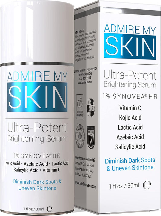 Admire My Skin Hyperpigmentation Treatment - Dark Spot Corrector Remover for Face - Brightening Serum - Melasma Treatment Kojic Acid Serum. 1 FL OZ