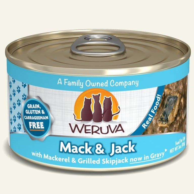 Weruva Mack and Jack with Mackerel and Grilled Skipjack in Gravy 3oz. Case Of 24