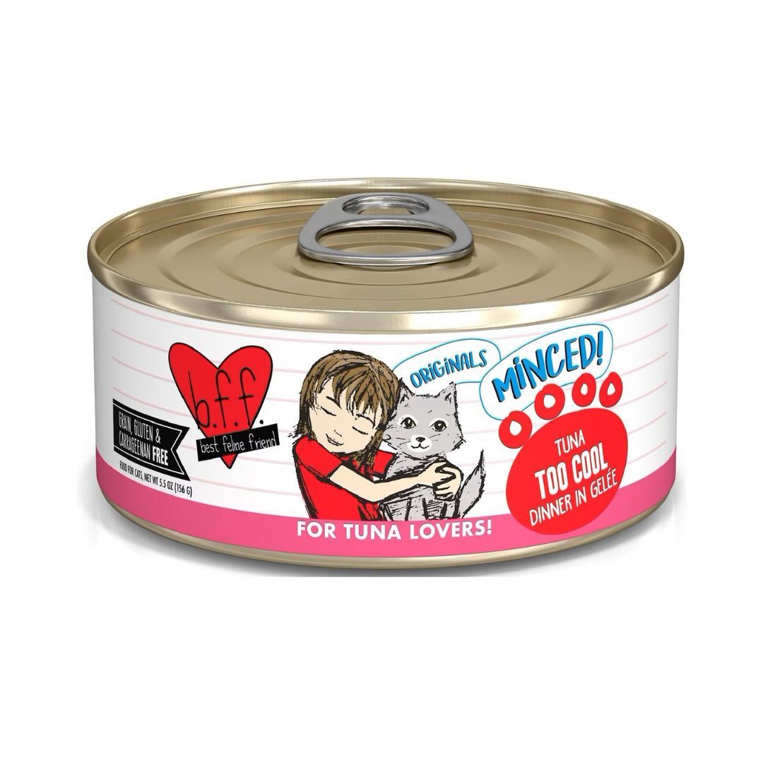 BFF Cat Originals Tuna Too Cool Tuna Dinner in Gele 3oz. (Case Of 24)