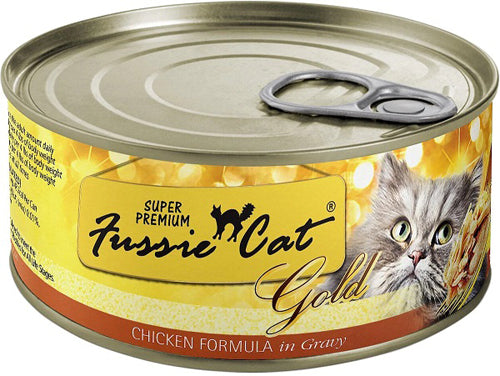 Fussie Cat Gold Chicken Gravy 2,82oz/24 Superprem Can