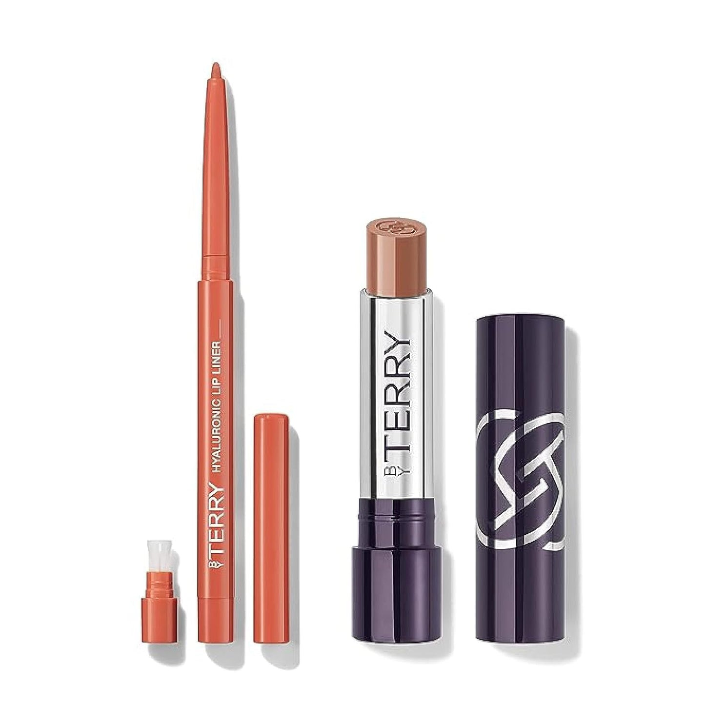 By Terry Hyaluronic Lip Liner Pencil & Hyaluronic Hydra-Balm, Hydrating Formula For Defined, Soft Lips, Vegan, Tea Time