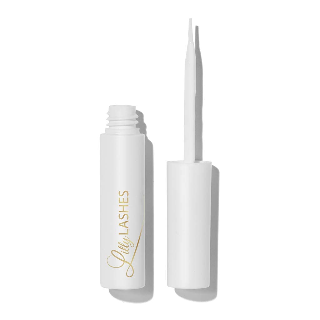 Lilly Lashes Clear Eyelash Glue, Brush On Lash Glue for False Eyelashes, Eyelash Extension Glue for Fake Eyelashes and Natural, Wispy Lashes, Clear Glue Lash Brush, Latex Free Lash Supplies