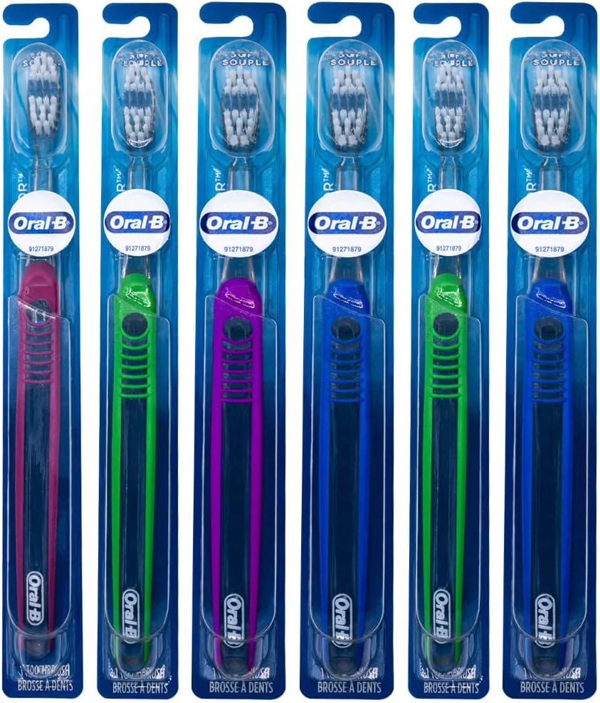 Oral-B Indicator Toothbrush Flat Trim, Compact Head 30, Soft - Pack of 6