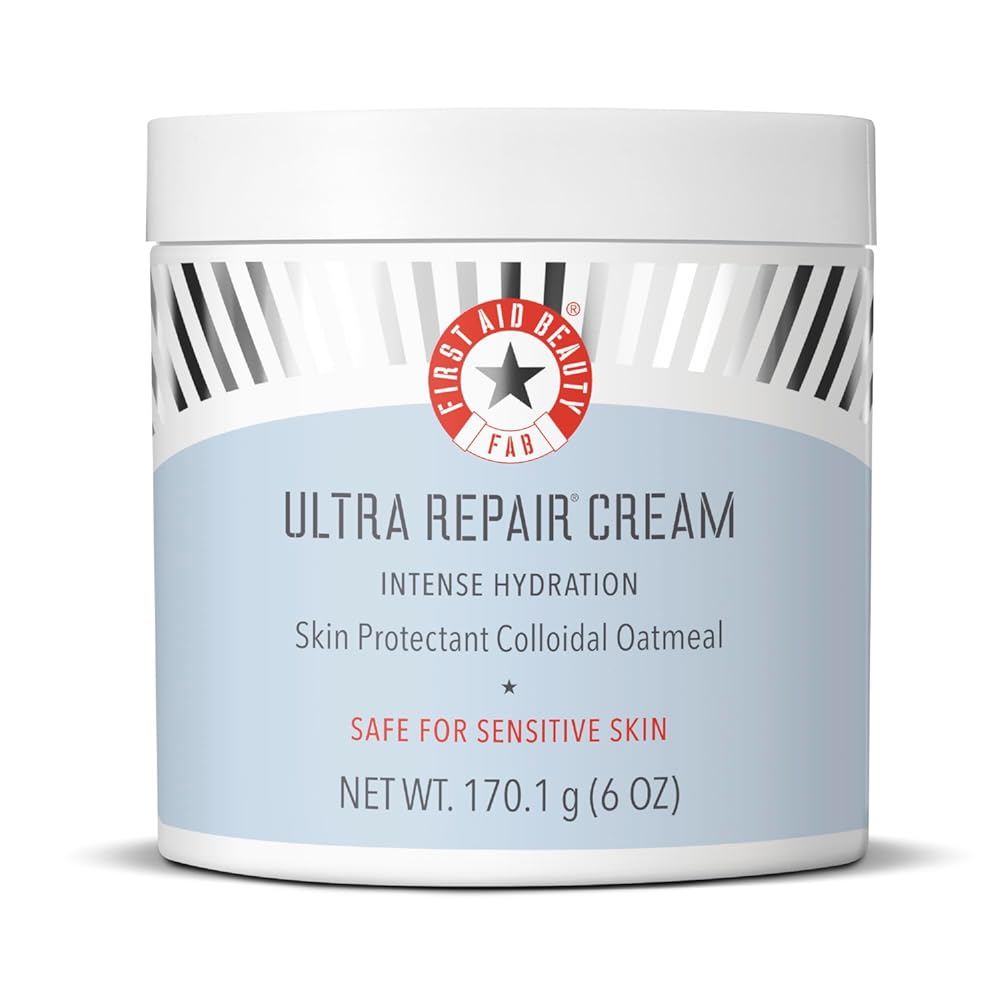 First Aid Beauty Ultra Repair Cream Intense Hydration Moisturizer for Face and Body Ð Rich Whipped Texture Strengthens Skin Barrier + Instantly Relieves Dry, Distressed Skin + Eczema Ð 6 oz