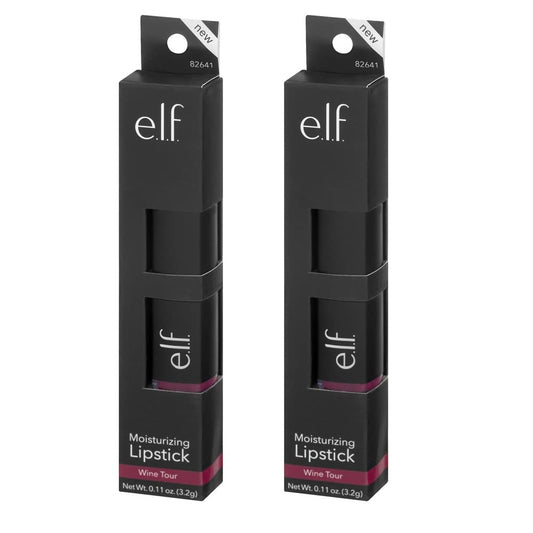 Pack of 2 e.l.f. Moisturizing Lipstick, Wine Tour 82641