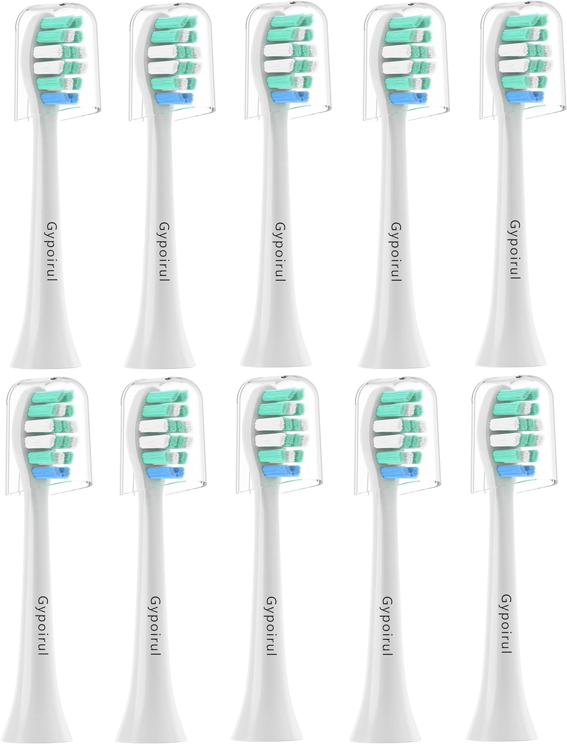 Gypoirul Toothbrush Replacement Heads Compatible with Philips Sonicare Replacement Heads, Electric Brush Head for 4100 5100 6100 9023 W Optimal Plaque Control 10 Pack,