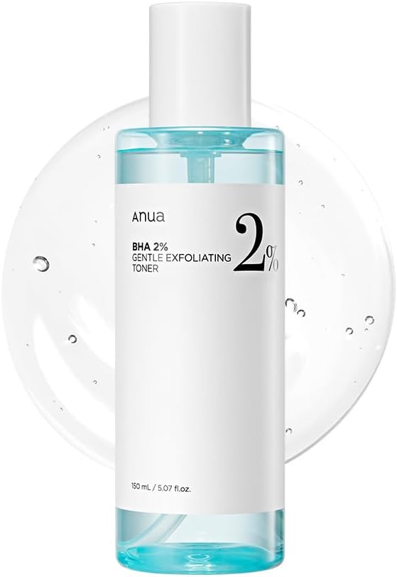 ANUA BHA 2% Gentle Exfoliating Toner, Mild Facial Exfoliant, Salicylic Acid for Pores and Sebum, Teatree Extract, Hyaluronic Acid, Ceramides (150ml / 5.07 fl.oz.)