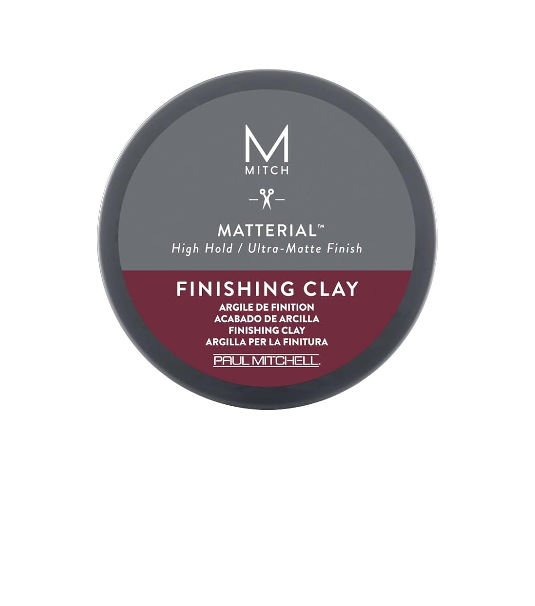MITCH by Paul Mitchell Matterial Finishing Clay for Men, High Hold, Ultra-Matte Finish, For All Hair Types, 3 oz.