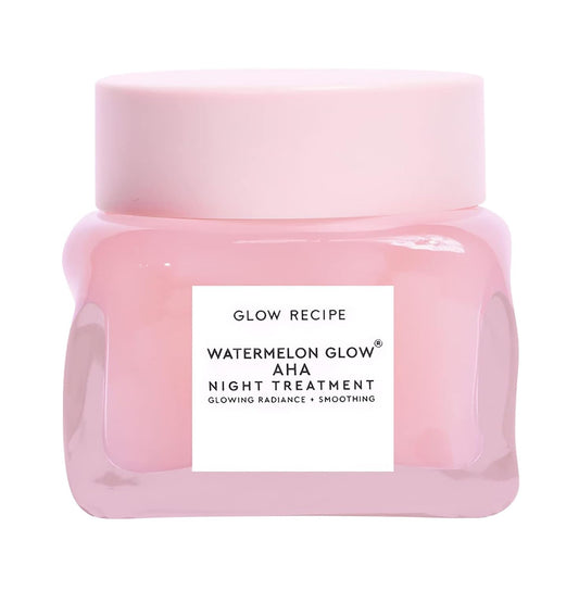Glow Recipe Watermelon Glow Sleeping Mask - Exfoliating + Anti-Aging Overnight Face Mask w/ AHA, Hyaluronic Acid + Pumpkin Seed Extract for Sensitive Skin - Hydrating Mask (80ml/2.7oz)
