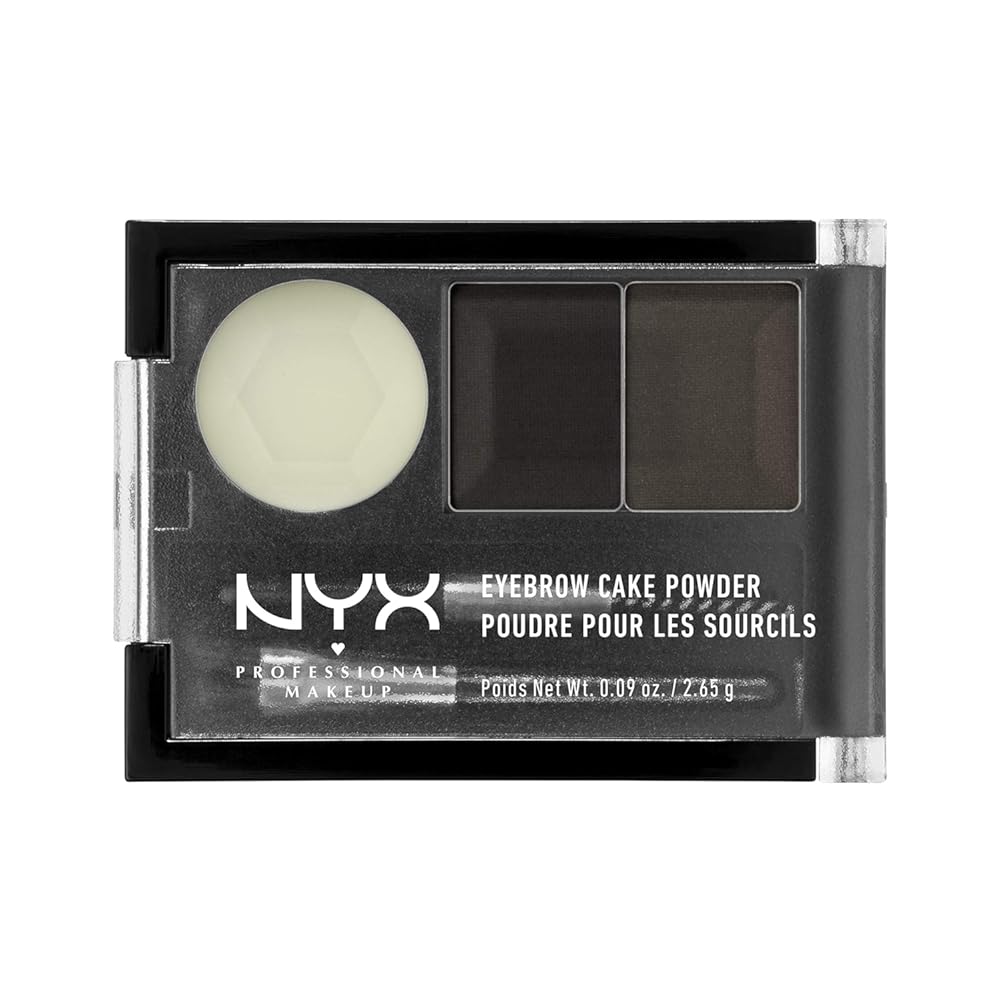 NYX PROFESSIONAL MAKEUP Eyebrow Cake Powder, Black/Gray