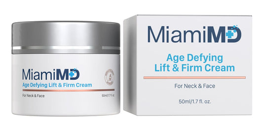 MiamiMD Age-Defying Lift & Firm Cream - Anti Aging and Skin Firming Cream For All Skin Types - Paraben Free, Fragrance Free, Cruelty Free, BHA Free - 50 ml