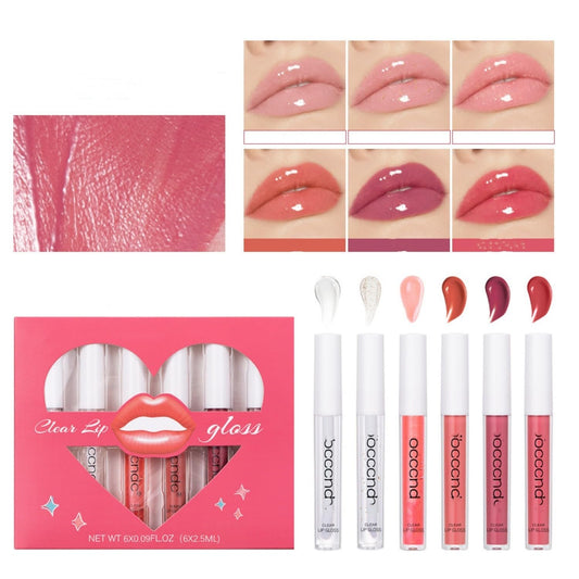 Melemando Hydrating Lip Gloss Set 6 Colors Moisturizing Glossy Lip Oil Glow Long Lasting Nourishing Lip Gloss (Set 03)