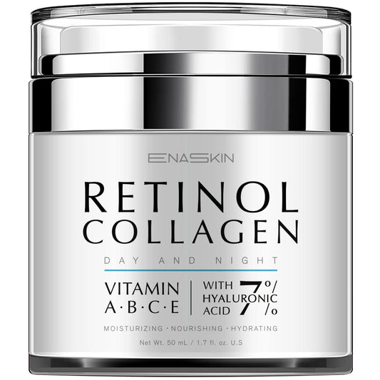 EnaSkin Retinol Cream for Face, Moisturizer for Anti Aging & Wrinkled Skin, Day and Night for Women & Men, Retinol Collagen Facial Care Face and Neck, Milky 50ML