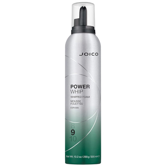 Joico Power Whip Whipped Foam | For Most Hair Types | Add Volume & Body | Thermal Heat, Humidity, & Pollution Protection | Boost Shine | Control Frizz & Flyaways | Silicone & Paraben Free