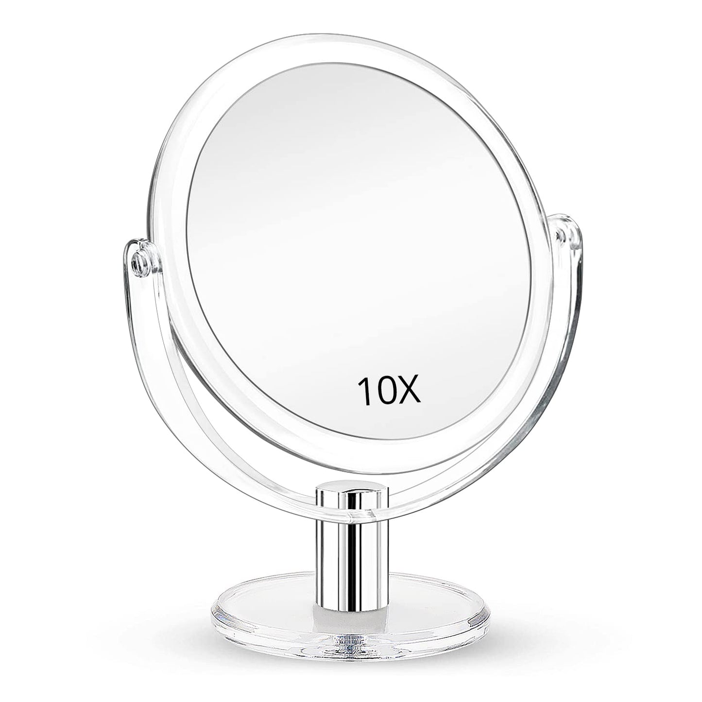 Fabuday Magnifying Makeup Mirror Double Sided, 1X 10X Magnification Mirror, Table Top Vanity Mirror, Transparent