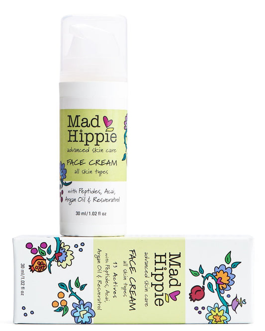 Mad Hippie Face Cream - Age-Defying Wrinkle Cream for Face, Hydrating Face Moisturizer for Women/Men with Niacinamide, Matrixyl Peptide Complex Collagen Cream, 1.02 Fl Oz