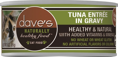 Dave's Naturally Healthy Cat Food; Tuna Entree In Gravy 13.2oz. (Case Of 12)