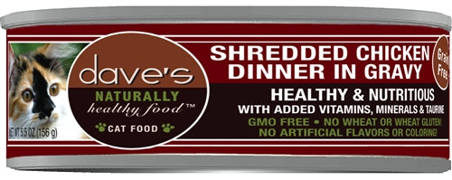 Daves Naturally Healthy Shredded Chicken In Gravy 5.5oz. (Case Of 24))