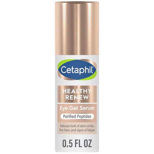 Cetaphil Hydrating Eye Gel Serum, 0.5 Oz - Reduces Dark Circles & Wrinkles, 24Hr Under Eye Cream, Retinol Alternative Peptide for Sensitive Skin