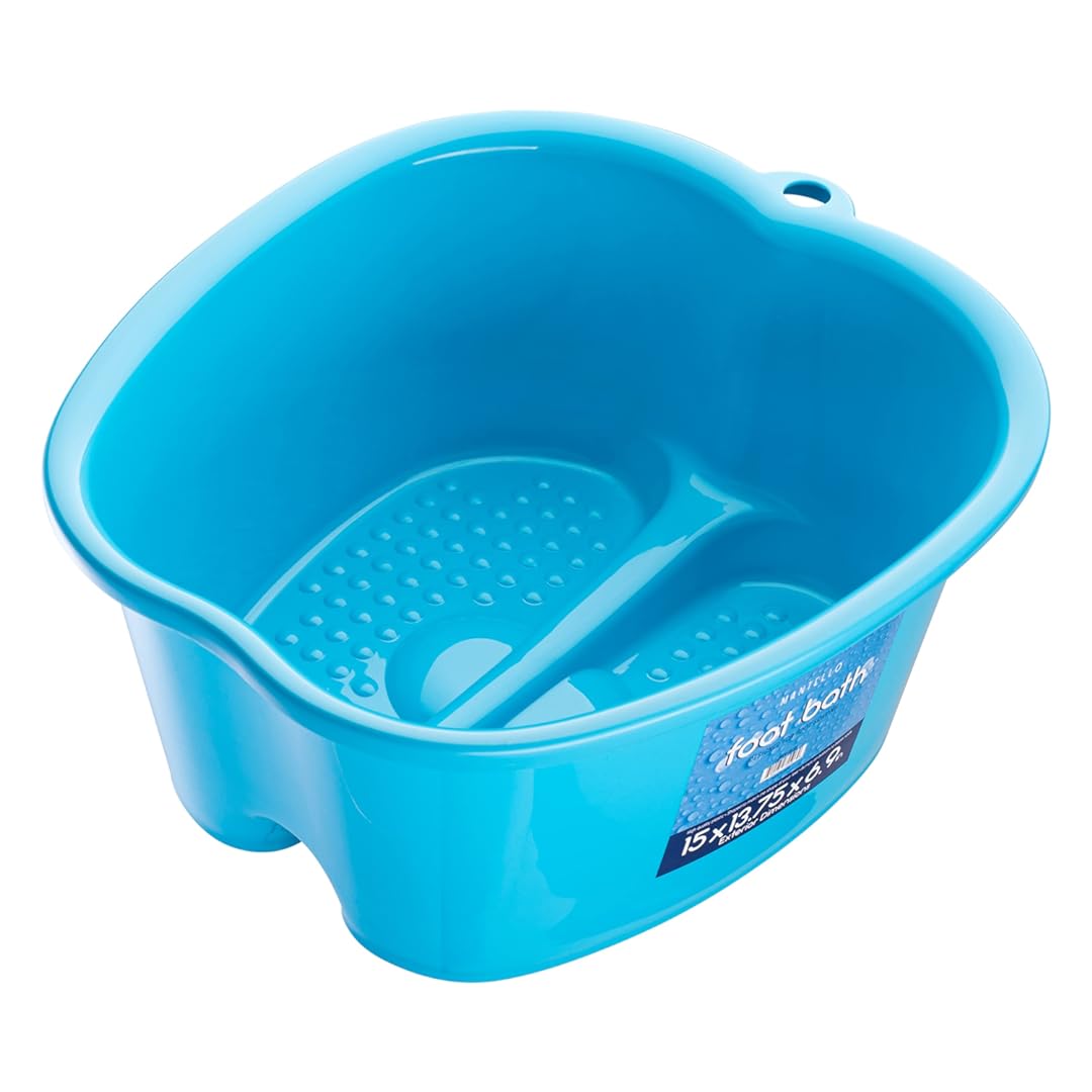 Mantello Foot Bath, Extra Large, Foot Soaking Tub - Pedicure Bowl - Foot Soak Tub (Blue)