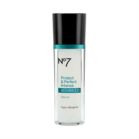 No7 Protect & Perfect Intense Advanced Serum: Anti-Aging Face Serum for Wrinkle Reduction with Hyaluronic Acid + Hydration, 1oz