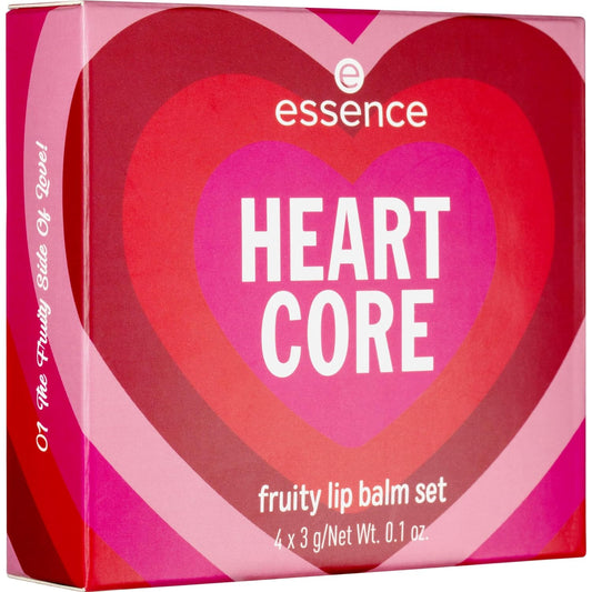 essence | Heart Core Fruity Lip Balm Set | 4 Lip Balms for Soft, Hydrated Lips | Limited Edition Colors | Vegan & Cruelty Free