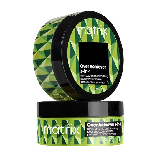 Matrix Styling Over Achiever 3-in-1 Wax | For Smoothing & Structuring Hair | Provides Long Lasting Texture & Grip | Reworkable Hold | Spreads Like Cream Pomade| For All Hair Types | 1.7 Oz