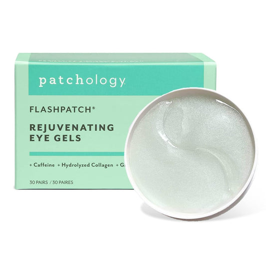 Patchology Rejuvenating Under Eye Gels - Hydrating Eye Mask w/Caffeine, Hydrolyzed Collagen & Centella Asiatica- Under Eye Patches For Dark Circles - Minimize Puffiness & Wrinkle Reducer - 30 _Pairs
