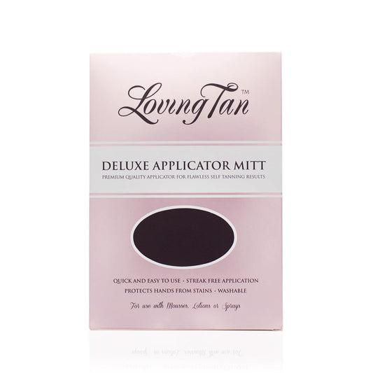 Loving Tan Self Tanning Deluxe Applicator Mitt, Washable & Durable Design for a Salon-Style, Streak Free Finish, Use with Self Tan Mousses, Sprays and Lotions, Reusable, 1 ct.