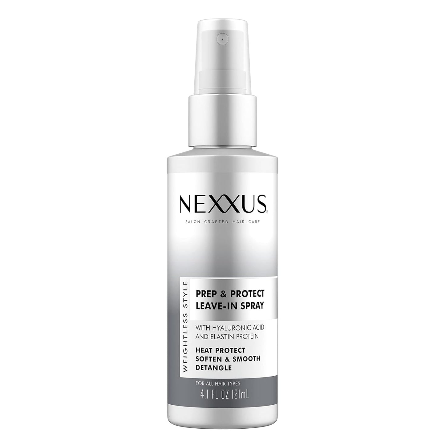 Nexxus Prep & Protect Leave-In Spray Weightless Style Detangler Leave-in Conditioner Spray Moisturizer, Detangler & Heat Protectant 4.1 oz